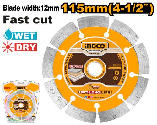 Disque Diamant 115mm A Sec Ingco